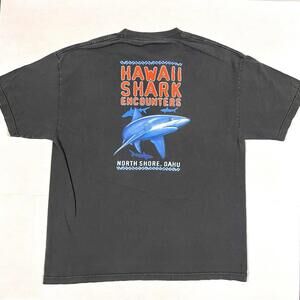 Y2K T Shirt Hawaii Shark Encounters North Shore Oahu AAA tag Sz XL Double Sided